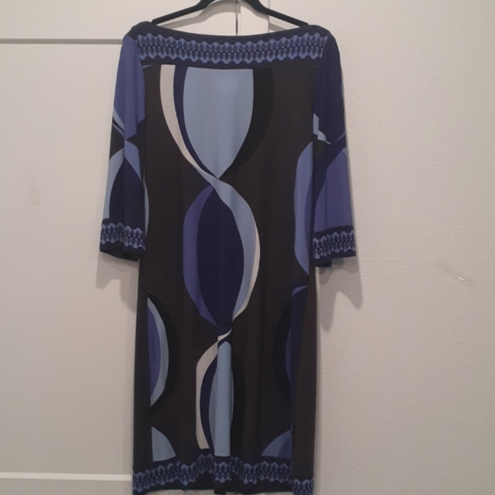 Donna Morgan Classic 3/4 Sleeve Purple Rain Dress